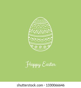 Easter greeting card with beautiful egg. Vector