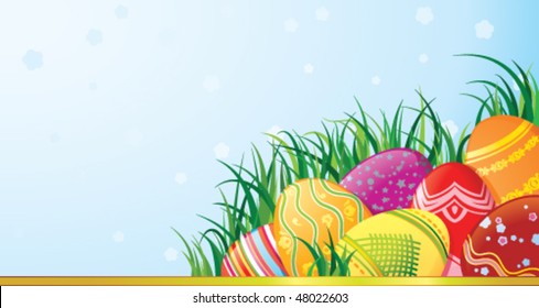 Easter greeting card with copy space