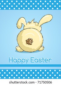 Easter greeting card - Cute bunny