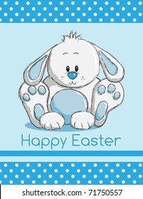 Easter greeting card - Cute bunny
