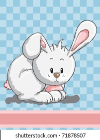 Tarjeta de saludo de Pascua - Conejo lindo