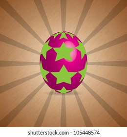 Easter greeting card with decorative egg
