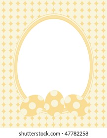 Easter greeting card with decorative eggs