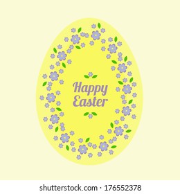 Easter greeting card with egg