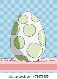 Easter greeting card - Easter egg