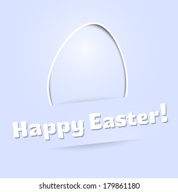The Easter greeting card with the egg illustration / Easter greeting card / the egg