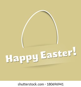 The Easter greeting card with the egg illustration / Easter greeting card / the egg