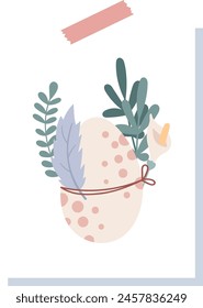 Easter Greeting Card With Egg Vector Illustration