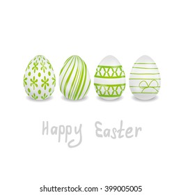 Easter greeting card with eggs