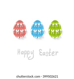 Easter greeting card with eggs