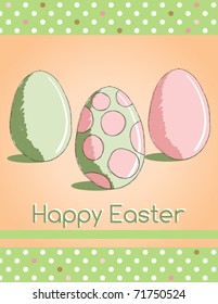 Easter greeting card - Easter eggs