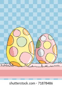 Easter greeting card - Easter eggs