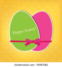 Easter greeting card with eggs