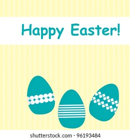 Easter greeting card with eggs