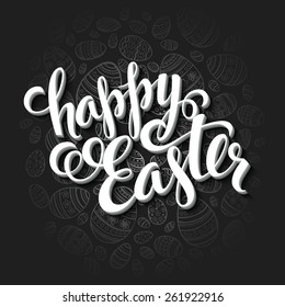 Easter greeting card. Holiday typography EPS 10