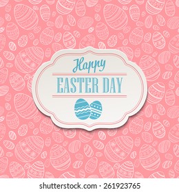 Easter greeting card. Holiday typography EPS 10