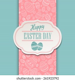 Easter greeting card. Holiday typography EPS 10