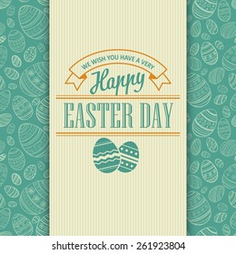 Easter greeting card. Holiday typography EPS 10