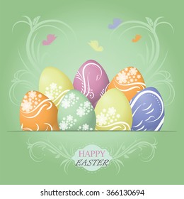 Easter greeting card.- Illustration