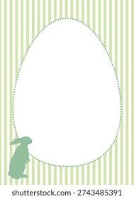 Easter greeting card or menu frame template festive clip art background illustration, vertical