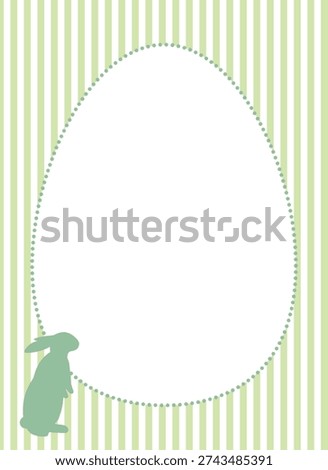 Easter greeting card or menu frame template festive clip art background illustration, vertical
