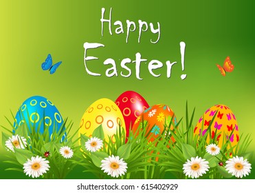 Happy Easter Egg Background Template Be Stock Vector (Royalty Free ...