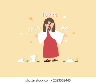 Easter greeting card overflowing with Jesus' love