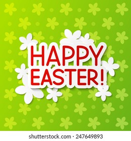 Easter greeting card with paper message