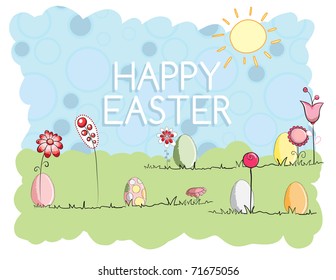 Easter greeting card - Small eggs