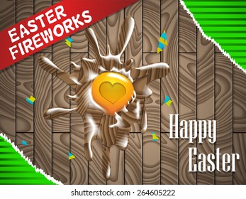 Easter greeting card. Splash. Vector illustration.