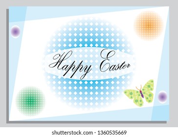 Easter greeting card template