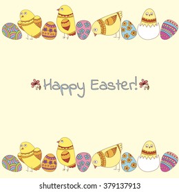 Easter greeting card template