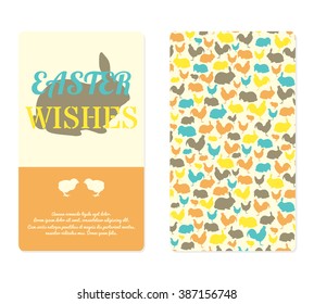 Easter Greeting Card Template. Vector illustration.