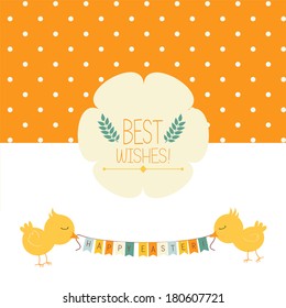 Easter greeting card with text