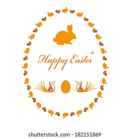 Easter greeting card. Vector design. Illustration. 