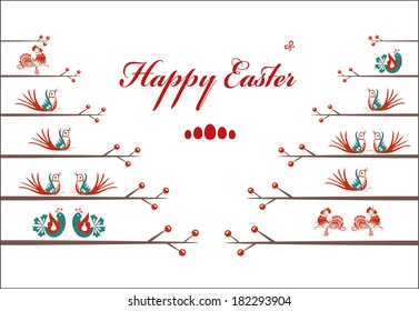 Easter greeting card. Vector design. Illustration. 