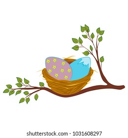 easter greeting card, vector illustration
