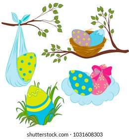 easter greeting card, vector illustration
