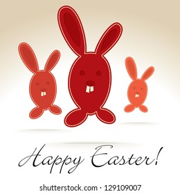 easter greeting card - vector illustration