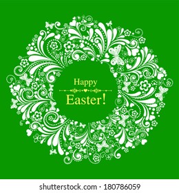 Easter greeting card. Vector Illustration