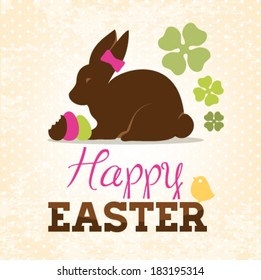 Easter Greeting Card. Vector Illustration