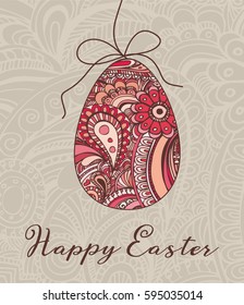 Easter greeting card vector illustration