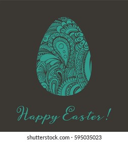 Easter greeting card vector illustration