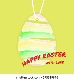 Easter greeting card. Vector illustration.