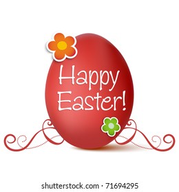 Easter greeting card, vector illustration