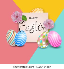 Easter greeting card. Vector stock.