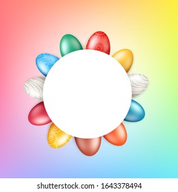 Easter greeting card vector template