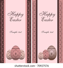 easter greeting cards with eggs