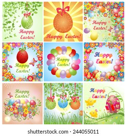 Easter greeting cards. Set.
