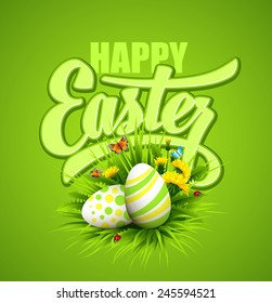Easter greeting. Vector illustration